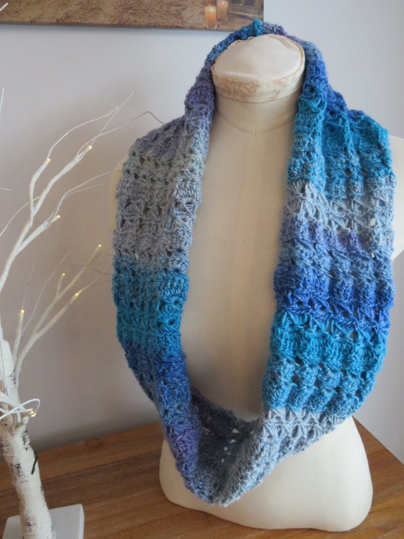 Azure Skies Crochet Cowl Pattern